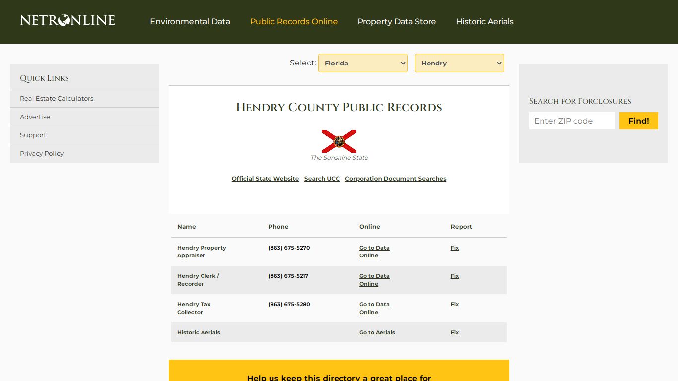 Hendry County Public Records - NETROnline.com