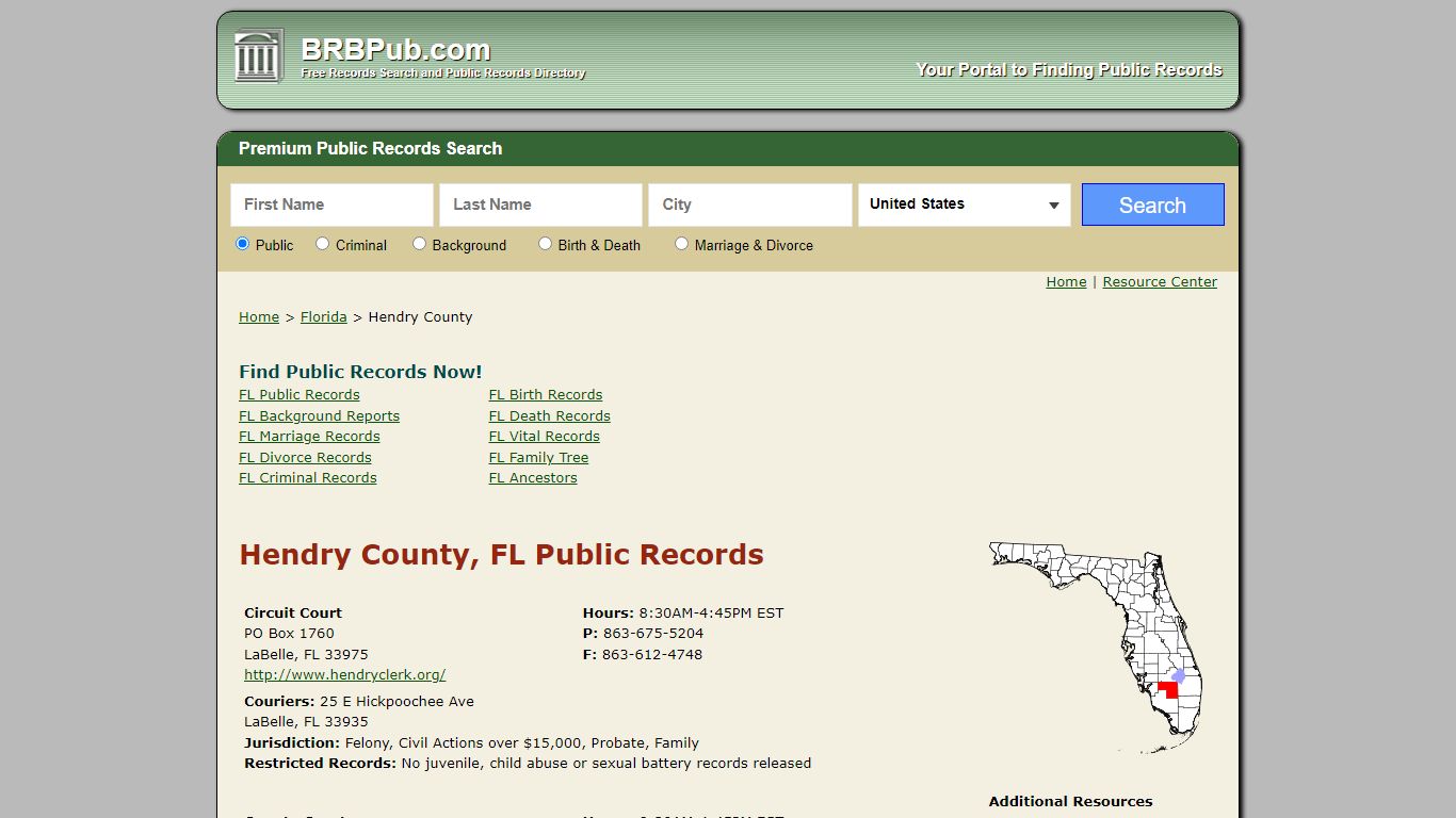 Hendry County Public Records | Search Florida Government ...